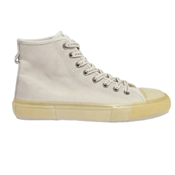 AllSaints Size 9 Women's Jaxal Canvas High Top Sneakers White New In Box NEW - Picture 3 of 11